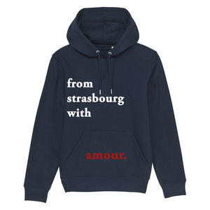 Hoodie From strasbourg with amour bleu marine