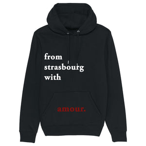 Hoodie From strasbourg with amour noir