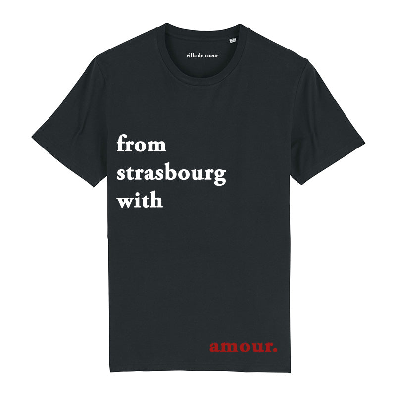 T-shirt noir from strasbourg with amour