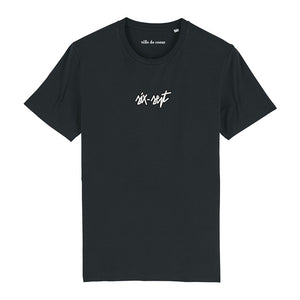 T-shirt six-sept noir en coton bio