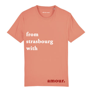 T-shirt sunset orange from strasbourg with amour