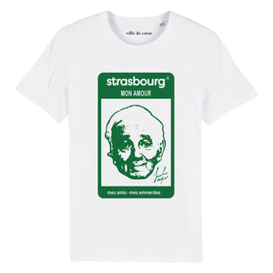T-shirt blanc Strasbourg mon amour